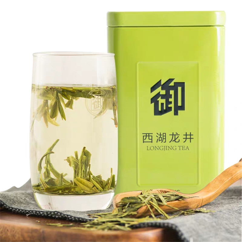 御牌杭州西湖龙井明前特级茶叶清香绿茶春茶罐装100g (新老包装随机发货)