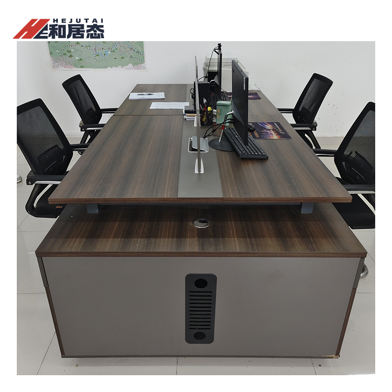 和居态 双人对坐电脑桌 1200x1200x700mm 张高清大图