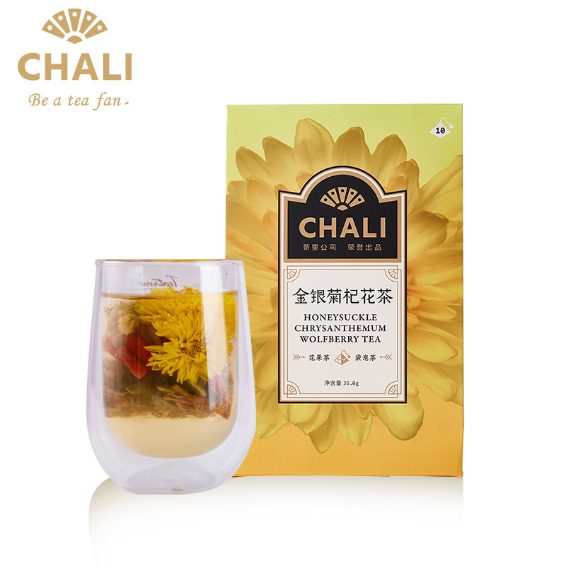 茶里(ChaLi) 金银菊杞花茶金银花茶菊花枸杞茶养生茶10包/盒