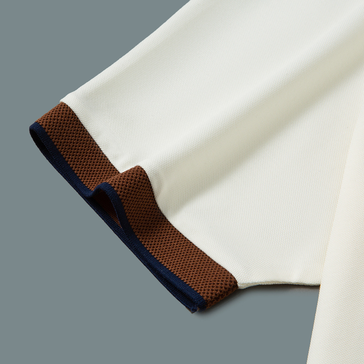 鳄鱼恤CROCODILE 商务短袖高档POLO衫男士条纹翻领T恤高清大图