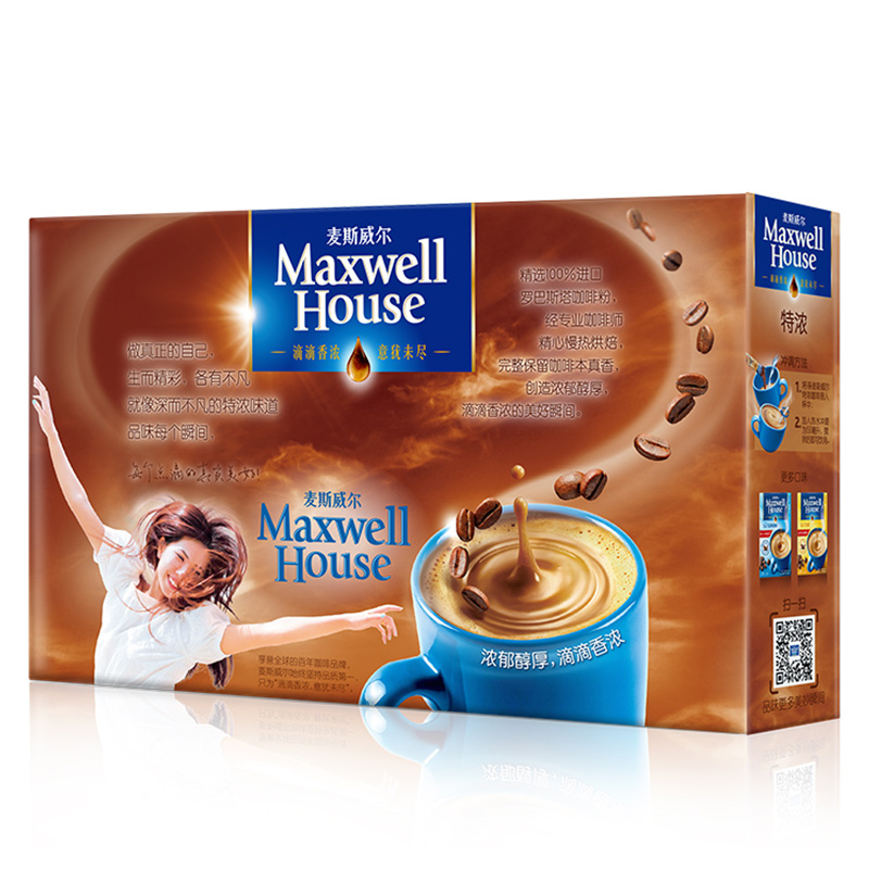 麦斯威尔 特浓三合一速溶咖啡 390g/盒 30条装(新老包装随机发货)高清大图