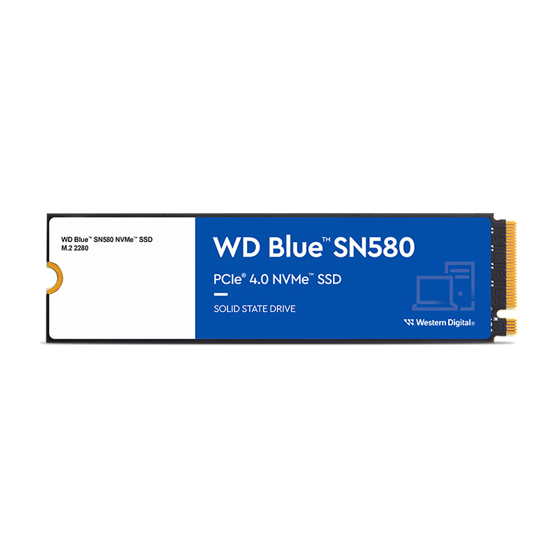 西部数据WD1TB SSD固态硬盘 M.2(NVMe协议) SN580 PCIe4.0 2280笔记本电脑台式储存硬盘