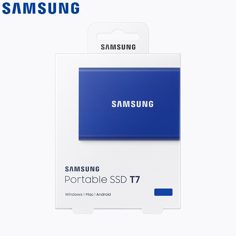 三星（SAMSUNG）T7 2TB移动硬盘 usb3.2金属加密高速手机电脑移动固态硬pssd 极光蓝