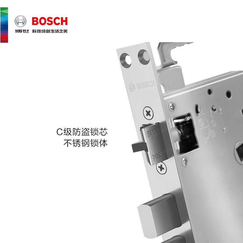 博世(BOSCH) 指纹锁智能锁智能门锁电子锁智能家居家用防盗门密码ID30B银灰色