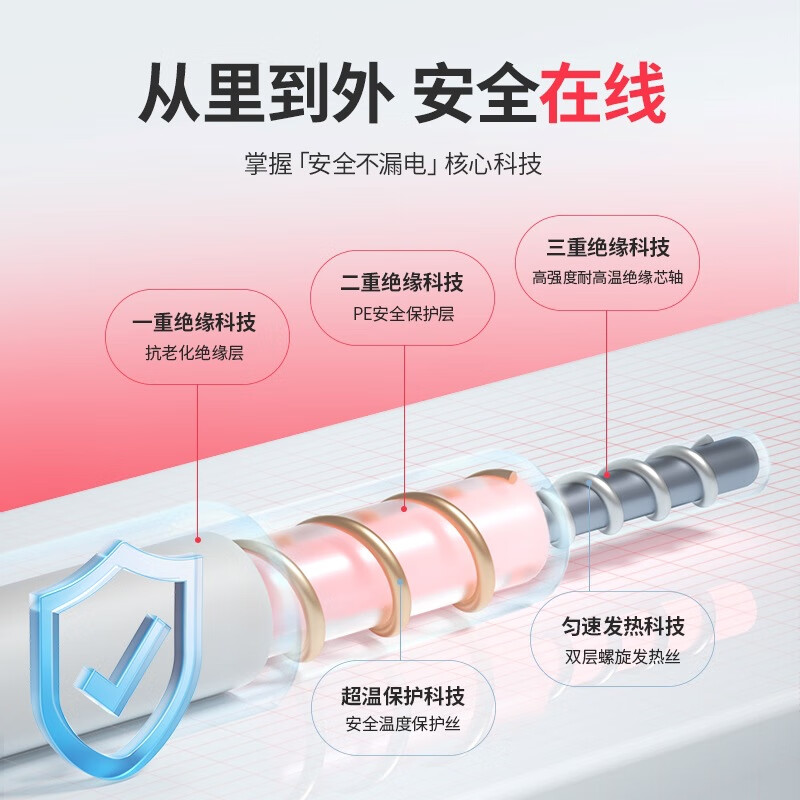 彩虹双控双温调温定时除螨双面纯棉双人电热毯2*1.8米 1535(花色随机)高清大图