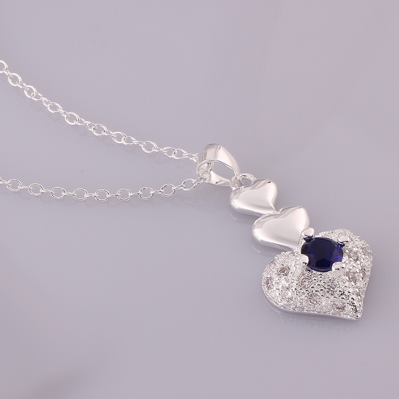 N640 Women Silver Necklace 镀925纯银女项链日韩版锁骨链潮人送女朋友七夕情人节礼物