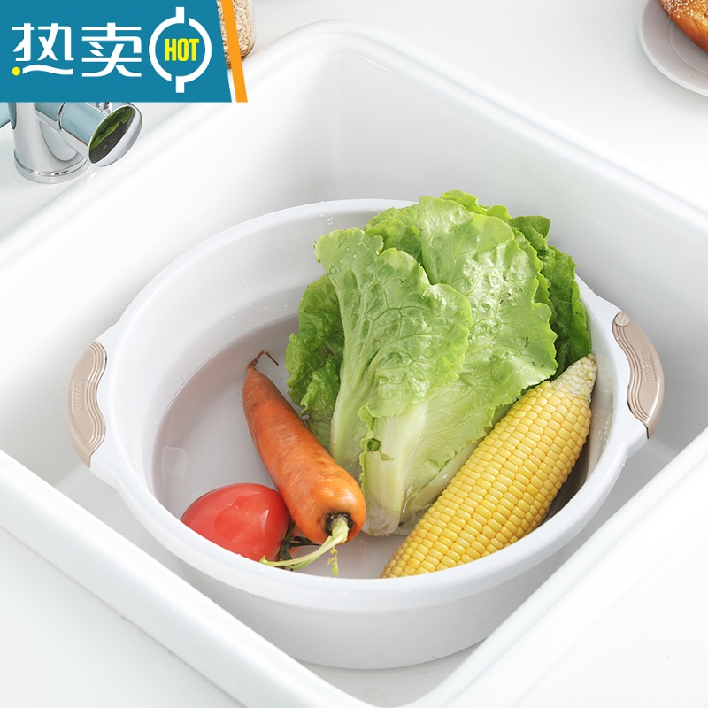 敬平大号塑料盆子家用加厚洗脸盆子宿舍用学生加厚脸盆家用洗衣盆高清大图