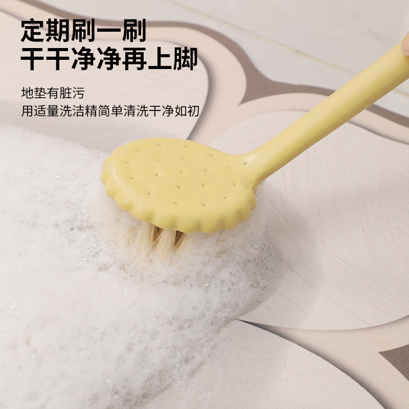 浴室地垫花朵硅藻泥吸水脚垫子不规则卫生间厕所门口卫浴防滑地毯高清大图