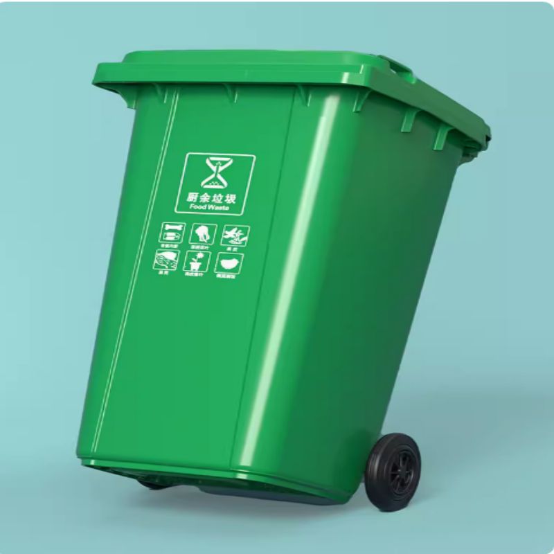 滚轮式垃圾桶100L高清大图