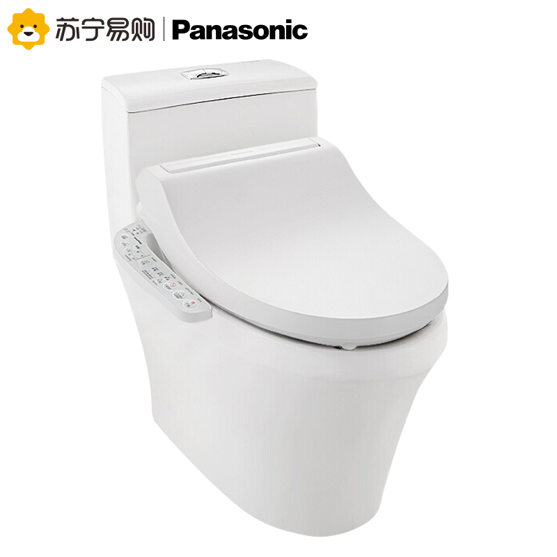 松下(Panasonic)智能马桶盖洁身器即热暖风款5230+松下坐便器300坑距