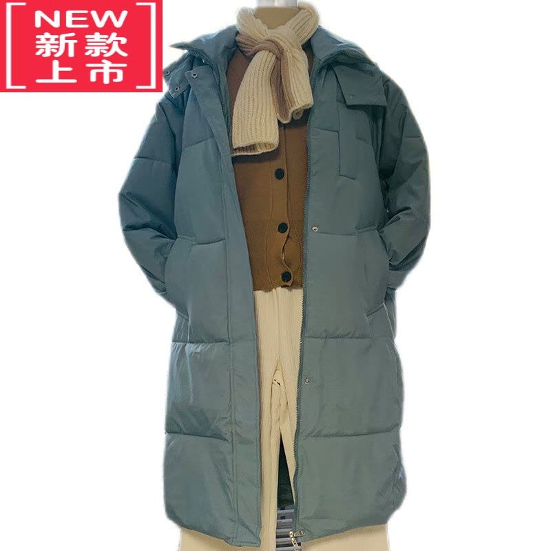 可莉允小原亲子装秋冬厚长款过膝棉服大童连帽棉衣外套母女装面包服图片