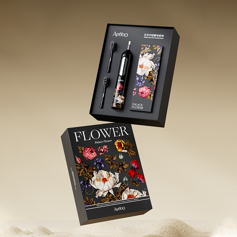 艾优T2成人声波电动牙刷IPX7级防水黑色