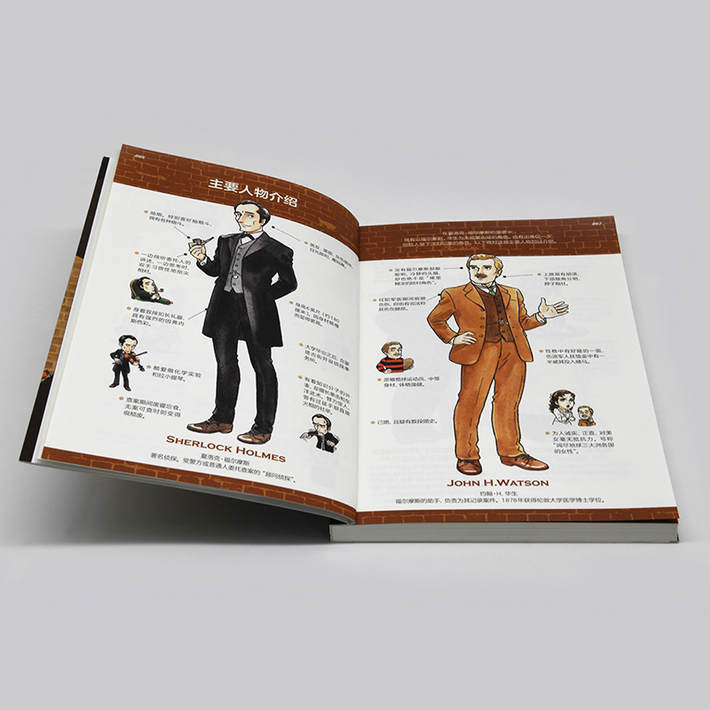 [正版]图解夏洛克 福尔摩斯关键词 百幅手绘 案件概览 衍生作品 双六游戏 福尔摩斯原著以及各种衍生作品的关键词 福尔高清大图