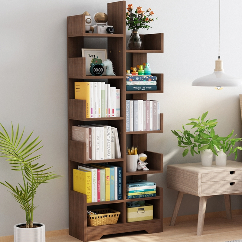 简易儿童书架闪电客靠墙落地小型网红置物架简约现代家用书柜家用收纳