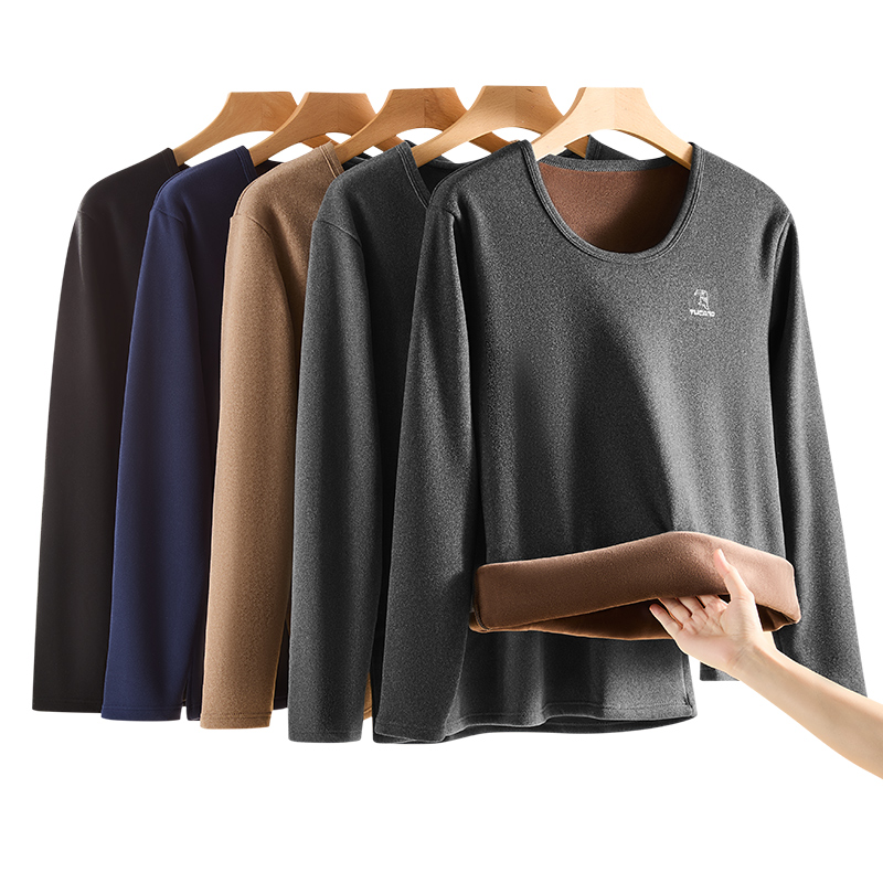 啄木鸟羊羔绒发热保暖内衣男士加绒加厚冬季2025新款套装秋衣秋裤高清大图