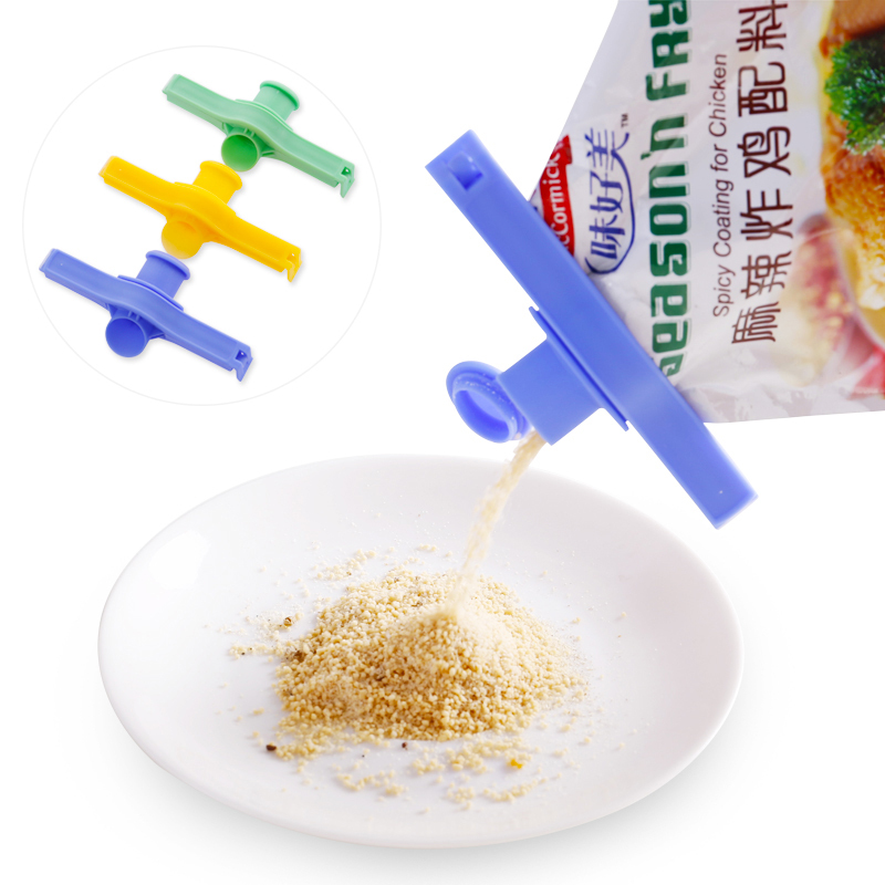 家柏饰(CORATED)家用食品袋密封夹实物保鲜夹子塑料袋封口夹出料嘴防漏防潮封口器
