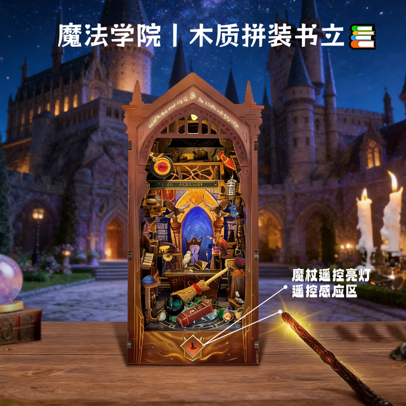 西西弗哈利波特魔法世界木质拼装手工书立diy小屋新年礼物1663高清大图