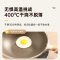 炊大皇 不粘锅炒锅家用有钛炒菜锅不锈钢炒锅电磁炉钛锅 灵白多层钢不粘锅6L CG28LB!