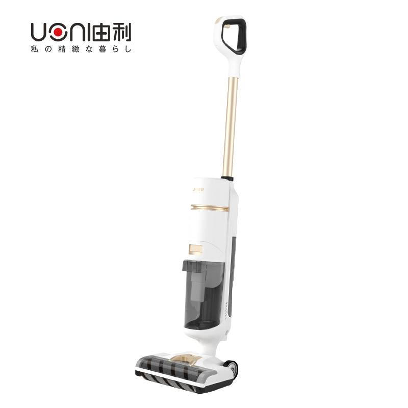 日本由利(Uoni)无线洗地机家用智能吸尘器干湿两用式净污水分流滚刷自动清洗吸擦拖一体机F1