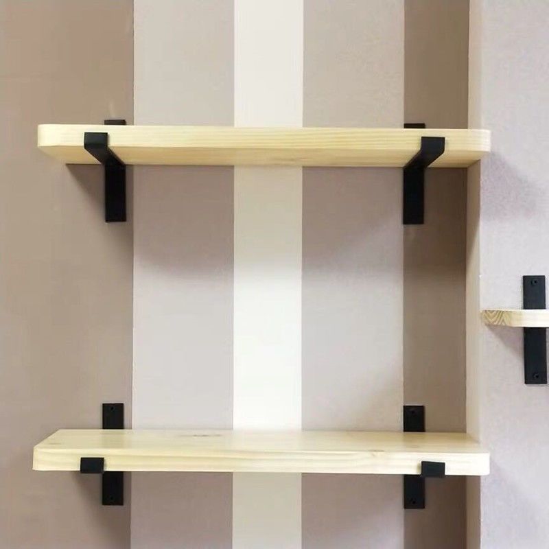 丁字支架 长20*宽15*厚2配两个支架 墙上置物架一字隔板墙壁书架实木