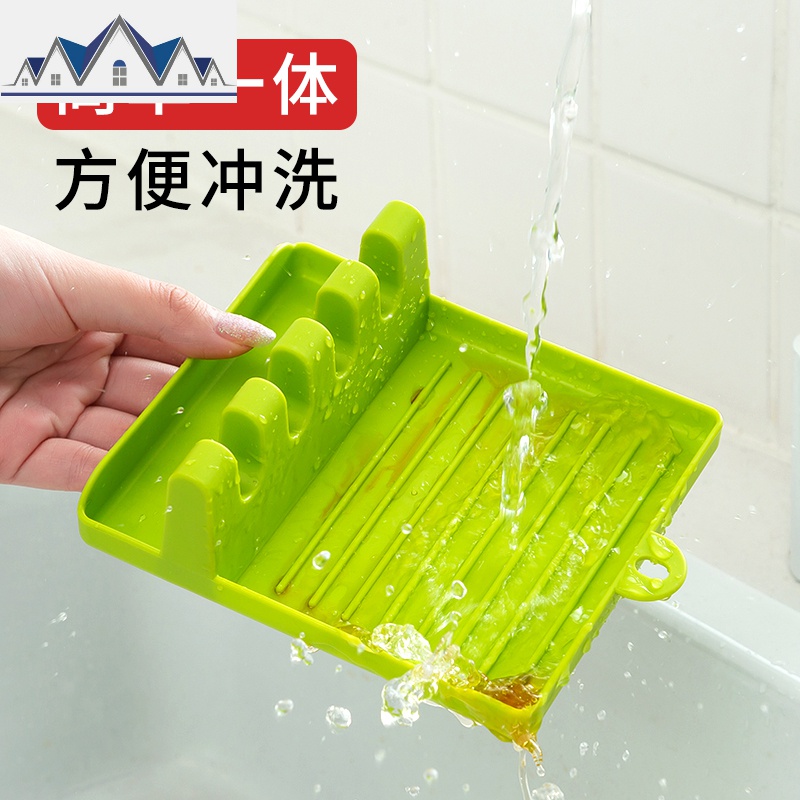 厨房锅铲架托家用餐具收纳架子锅盖架坐式免打孔汤勺筷子置物架 三维工匠高清大图