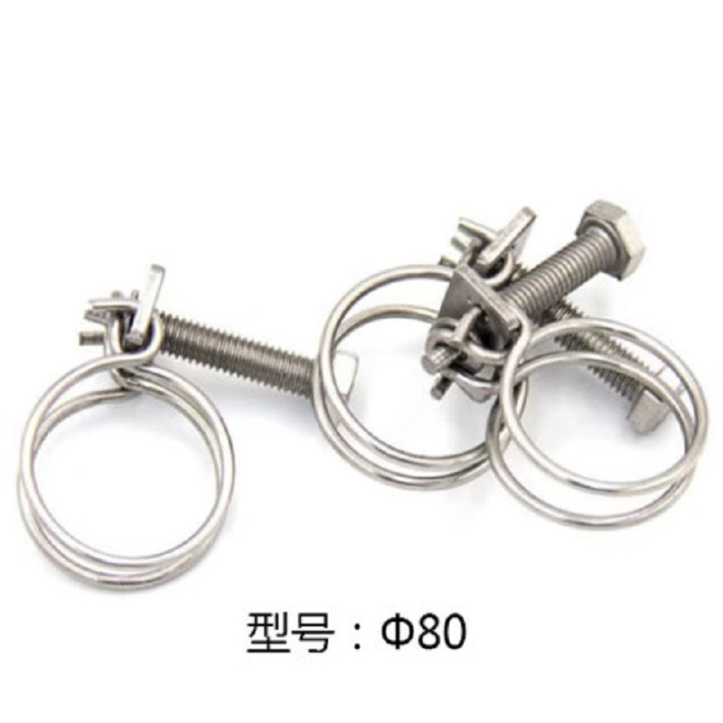 威航 不锈钢喉箍塑料水管固定卡扣50个/包;Φ80高清大图