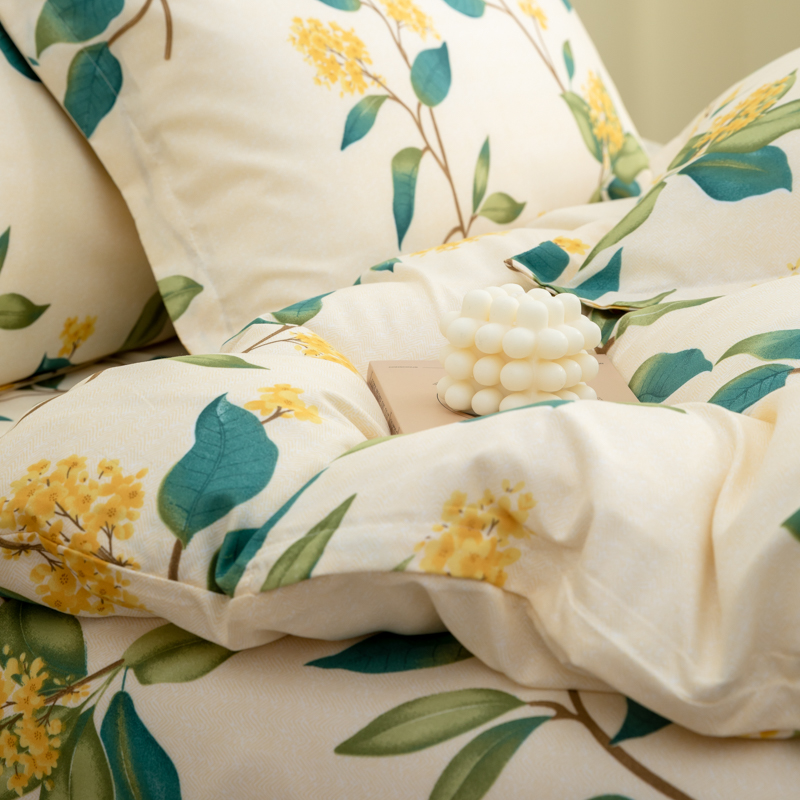 杉杉(FIRS) 时尚臻品床单三件套-金桂雅香 寝室床上用品被褥套装 SS-T2020高清大图