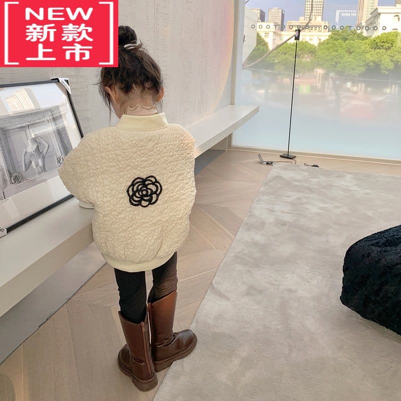 可莉允女童棉服冬季轻薄宝宝秋冬装2022新款棒球服休闲童装儿童夹棉外套图片