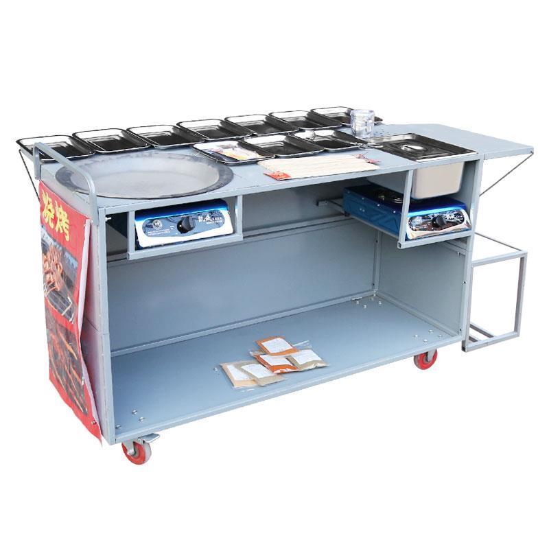 早餐小吃车商用摆摊麻酥饼生煎包平底锅加厚煎锅油炸小推车