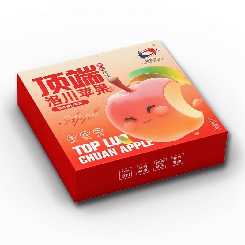 洛川苹果25枚70宝宝小果陕西红富士绿色认证苹果水果带箱约10斤高清大图