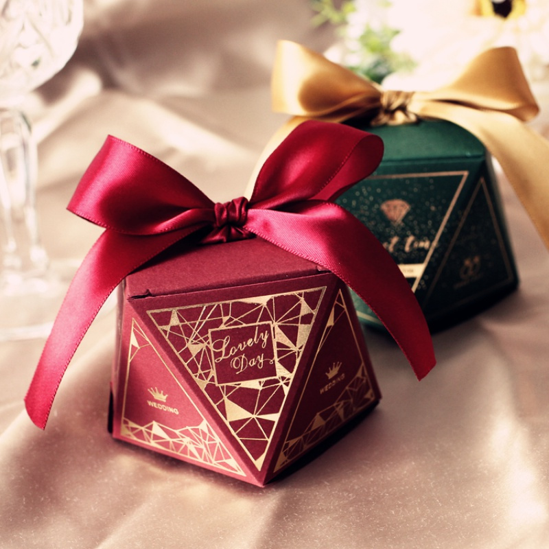 米魁创意欧式糖果礼盒装结婚礼新款喜糖盒红色个性小号纸盒子同款