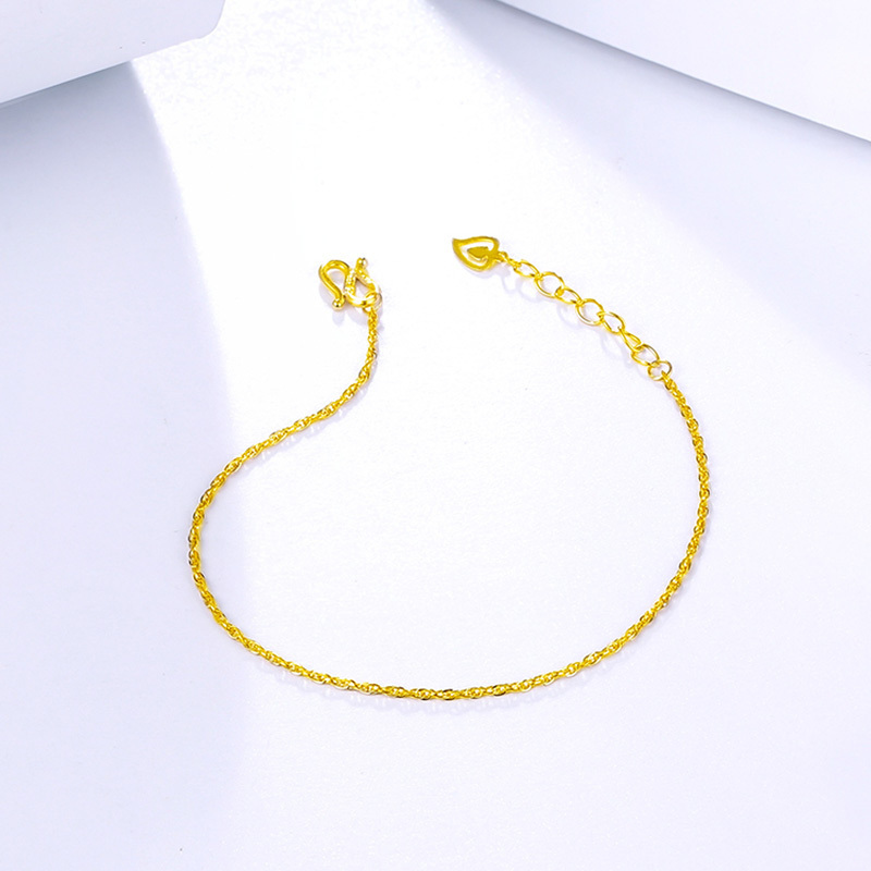 周六福珠宝金手链女时尚简约手链女士款视频