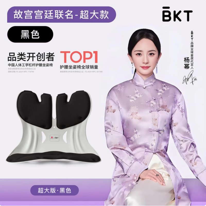 BKT 人体工学护腰坐姿椅 超大版 海雾蓝 故宫宫廷联名款高清大图