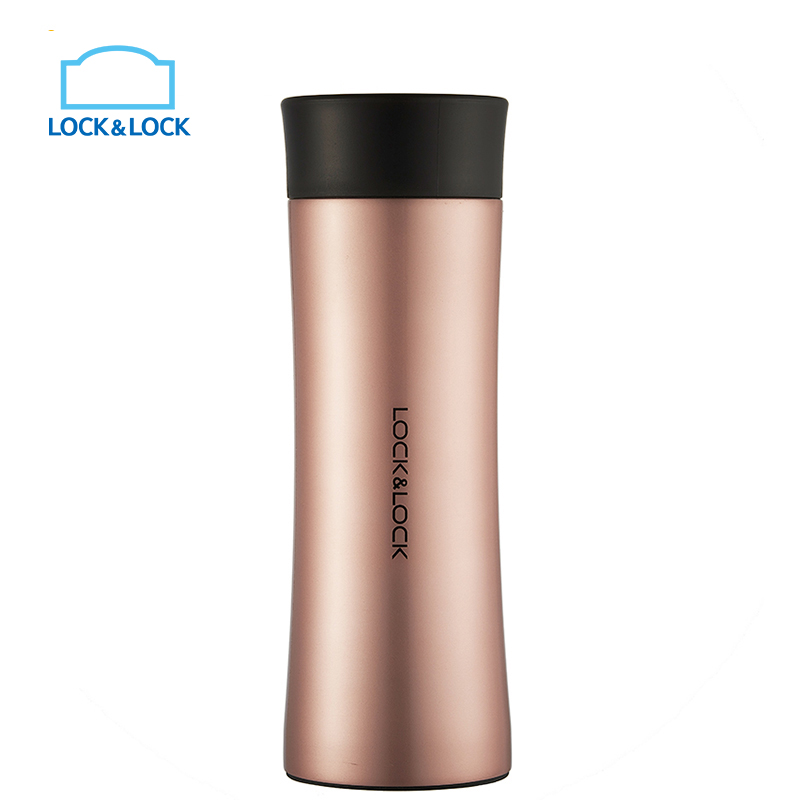 乐扣乐扣(lock&lock)掌心保温杯LHC4027PG 304不锈钢(300ml)玫瑰金高清大图