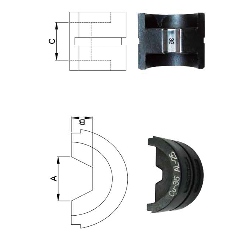 宝合(BOOHER) 240mm² 6吨压接模具 1291220 （单位：个）