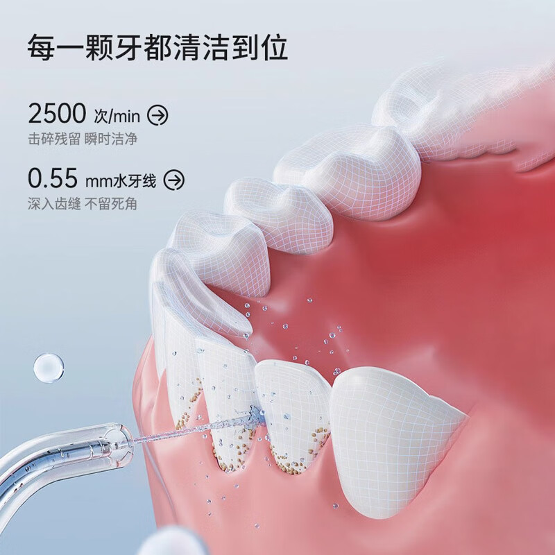 岚斐 冲牙器家用电动便携式水牙线口腔洁牙齿牙缝洗牙器新品 比利时蓝 4支喷头高清大图