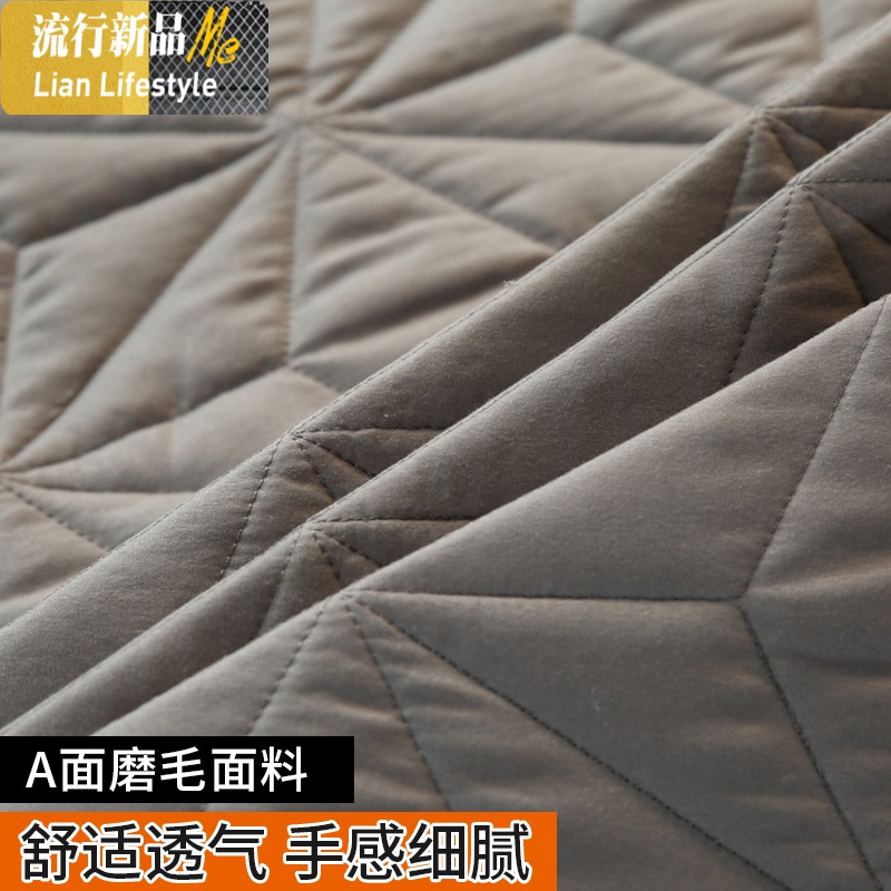 防水隔尿床垫磨毛夹棉保护垫机洗软垫1.8m四季通用透气床褥 三维工匠床护垫高清大图