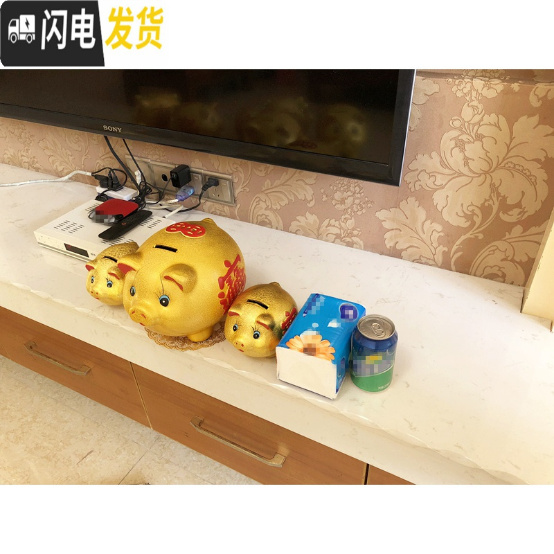 三维工匠存钱罐小大人用家用储蓄罐储钱罐儿童不可取只进不出大容量 28厘米【再送两只13厘米】都可取