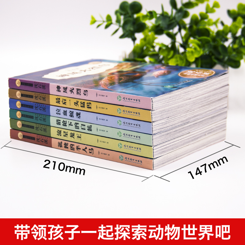 [正版]沈石溪动物小说全集6册后一头猛犸 三四五六年级小学生课外阅读书籍名师指导3-6年级必读课外书8-10-12岁儿