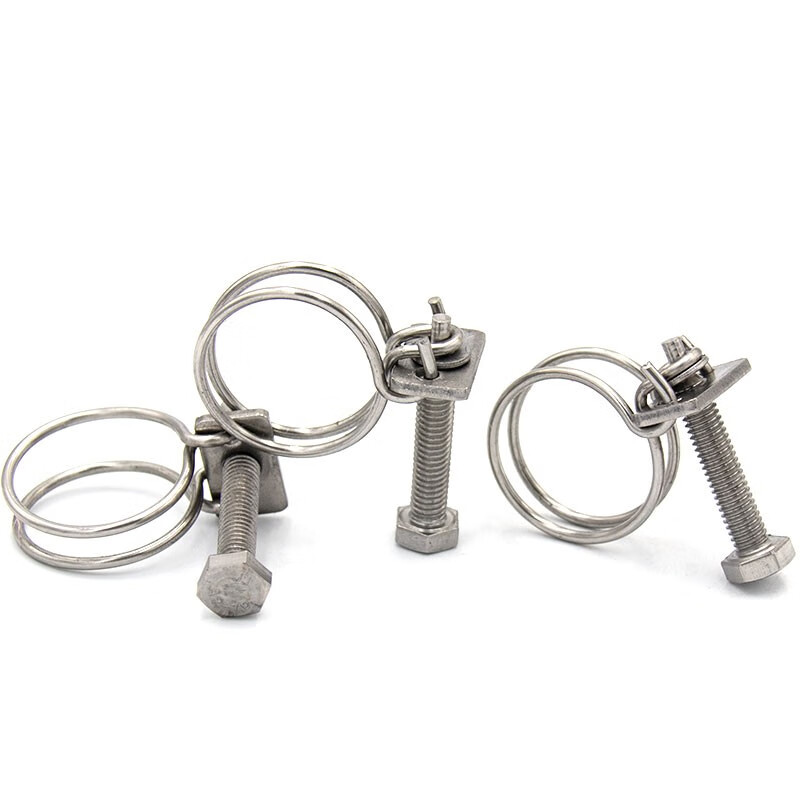 冰禹 双钢丝箍 AB003410 304不锈钢 50-55*3.0 10个 1包高清大图