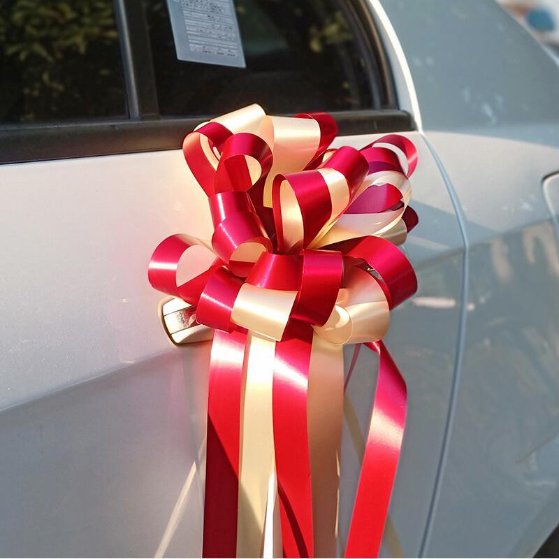 婚车拉花结婚婚房布置婚礼婚庆浪漫花彩带彩条花车手汽车装饰用品视频