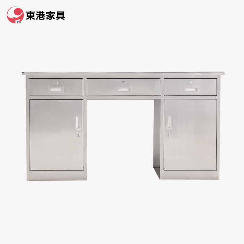 东港家具 不锈钢五斗办公桌,电脑桌,铁皮办公桌,车间工作台,医疗操作台,实验室,职员桌可定制