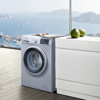 西门子（SIEMENS）WM12N1R80W家用全自动8公斤一级能效带加热高温中途添衣直流变频除菌除螨消毒滚筒洗衣机银色