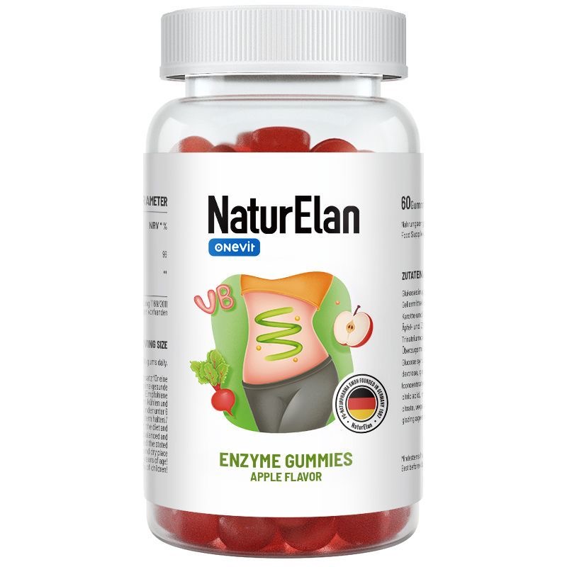 保税发-NaturElan呐兔苹果醋酵素软糖甩开脂肪瘦身酵素塑形平腹60粒德国原装进口苹果酸 效期25.9