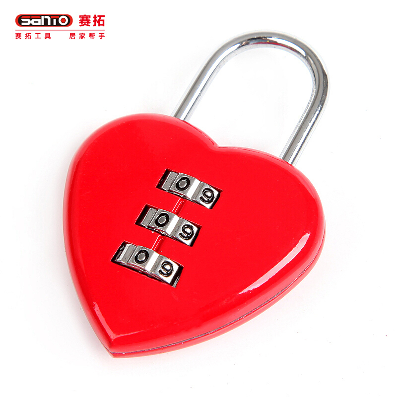 赛拓(SANTO) 0405 3码心形 密码锁 小锁 旅行包旅行箱锁(颜色随机)锁具