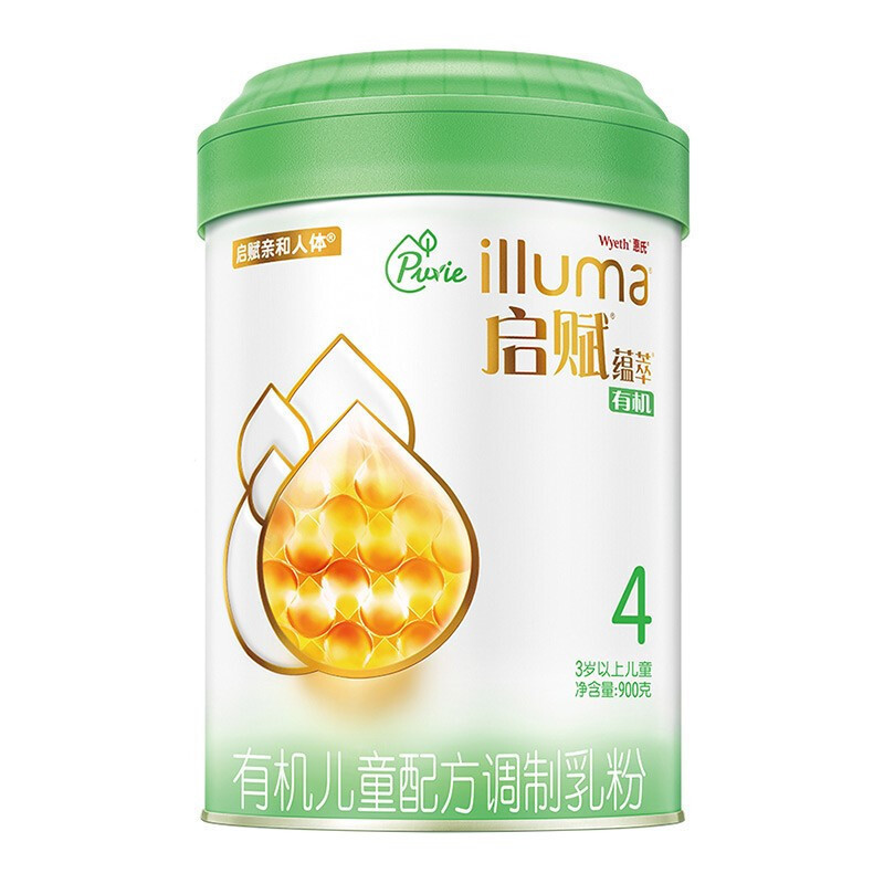 惠氏启赋有机蕴萃幼儿配方奶粉(3-7岁)4段900g克