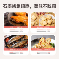 国家补贴美的电烤箱家用Q40石墨烯免预热空气炸风炉烤箱一体机40升大容量一键复脆精准控温四面搪瓷超凡粉Q40