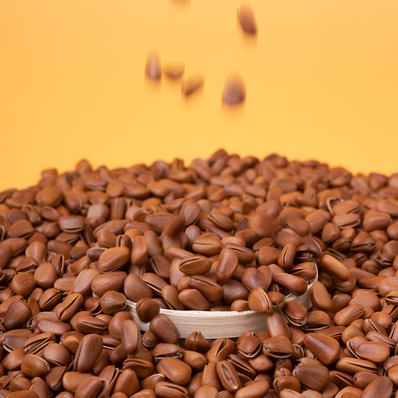 黄金果农开口松子300克罐装健康零食干果精选松子自然原香营养美味高清大图