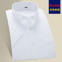 2019春季男士衬衣商务衬衫男长袖工装职业正装秋季白衬衫修身纯色青年衬衫 威珺