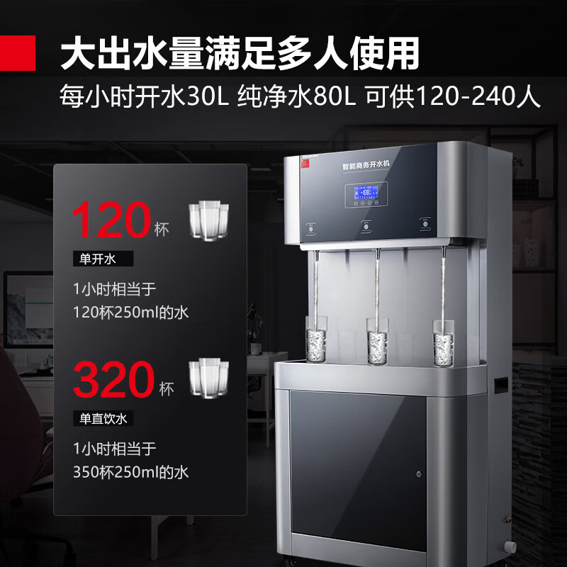 德玛仕DEMASHI商用净水器学校用开水器单位办公室直饮机两开一温DMS-RO400规格:3HY